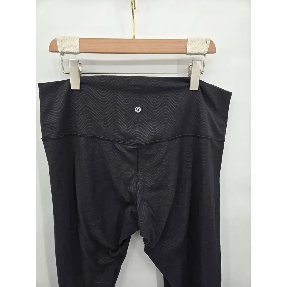 Lululemon Align HR Pant 28” Size 16 Nulu Black Wavy Print High Rise
